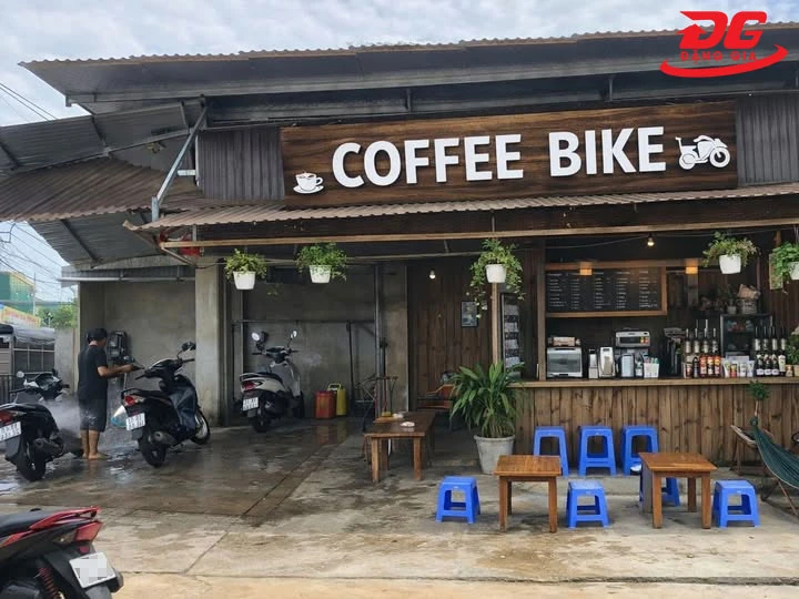 Mô hình cafe rửa xe