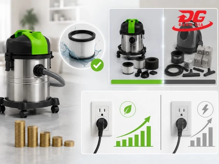 Công suấy motor trong máy hút bụi IPC YP1/20 W&D được tối ưu