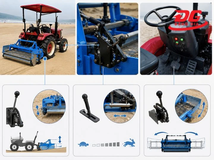 Bộ phận điều khiển của xe quét rác