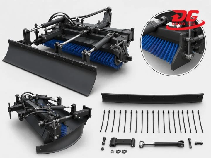 Bộ phận thu gom rác của xe quét rác
