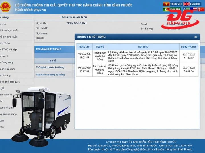 Mã số thuế được áp dụng cho xe quét rác làm sạch đường