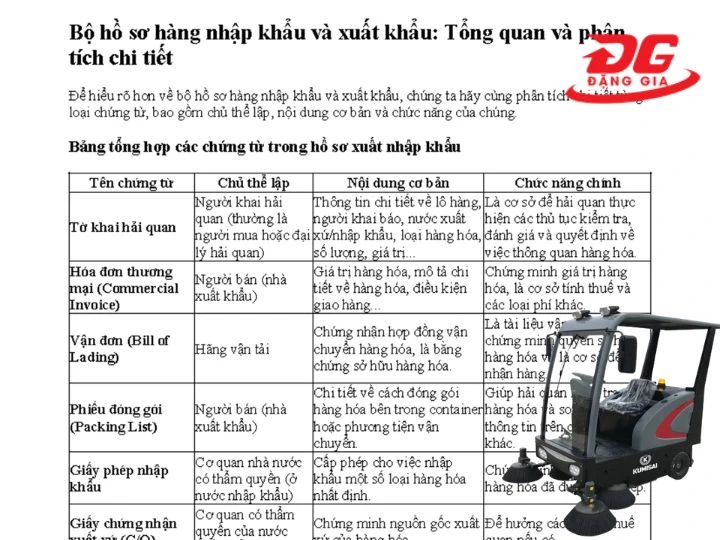 Những giấy tờ cần có trong bộ hồ sơ xuất nhập khẩu