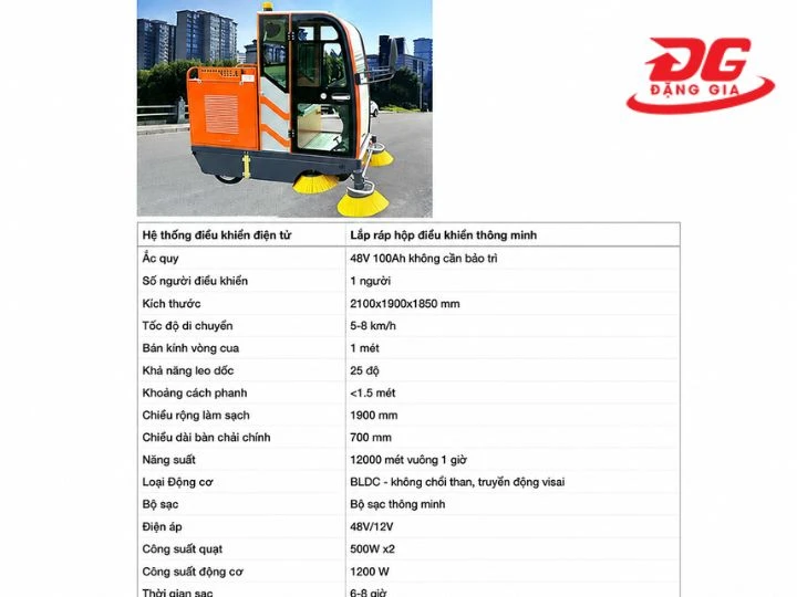 Khai báo đầy đủ thông số kỹ thuật của xe quét rác
