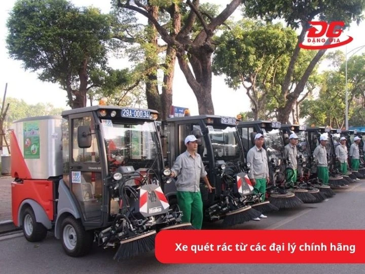 Xe quét rác từ các đại lý chính hãng