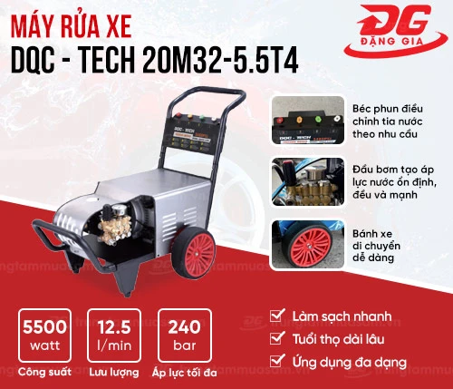 Máy rửa xe cao áp DQC - TECH 20M32-5.5T4 2