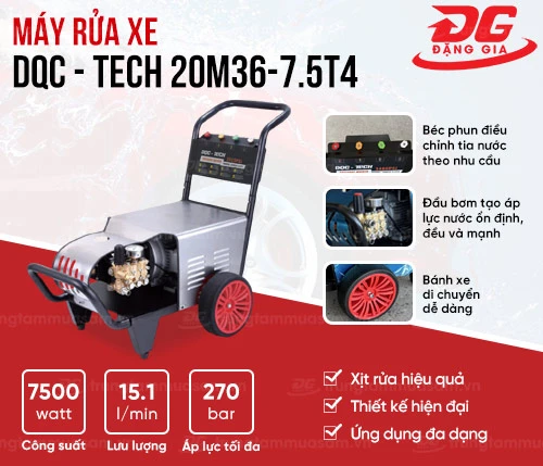 Máy rửa xe cao áp DQC - TECH 20M36-7.5T4 2