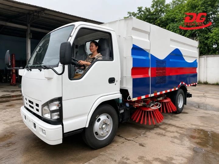 Test thử trước khi quyết định mua xe quét rác
