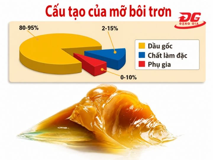 3 thành phần chính của mỡ bôi trơn vòng bi