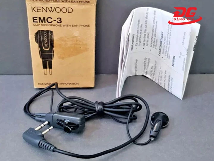 cách kết nối Tai nghe bộ đàm Kenwood EMC-3 với bộ đàm