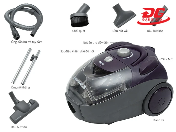 Máy hút bụi công suất 1200w Electrolux Z1200 gia đình