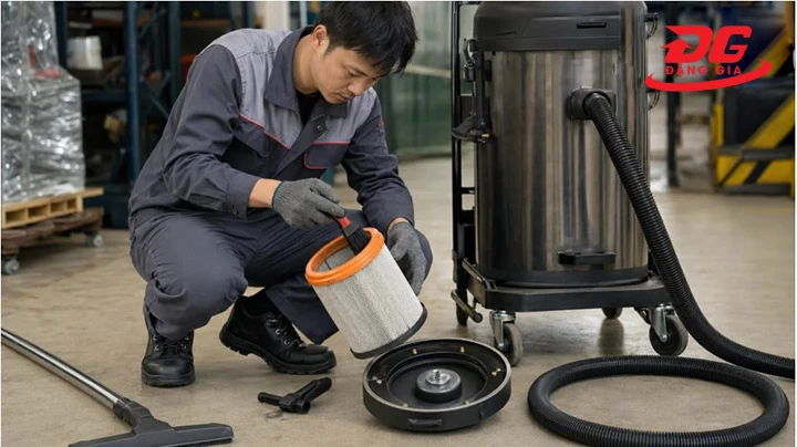 Vệ sinh bộ lọc máy hút bụi thường xuyên