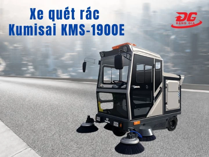 Xe quét rác ngồi lái Kumisai KMS-1900E chính hãng