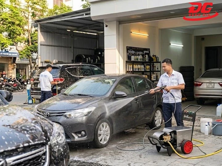 Ứng dụng máy rửa xe cao áp DQC - TECH 20M32-5.5T4