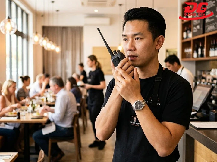 bộ đàm Spender trong nhà hàng