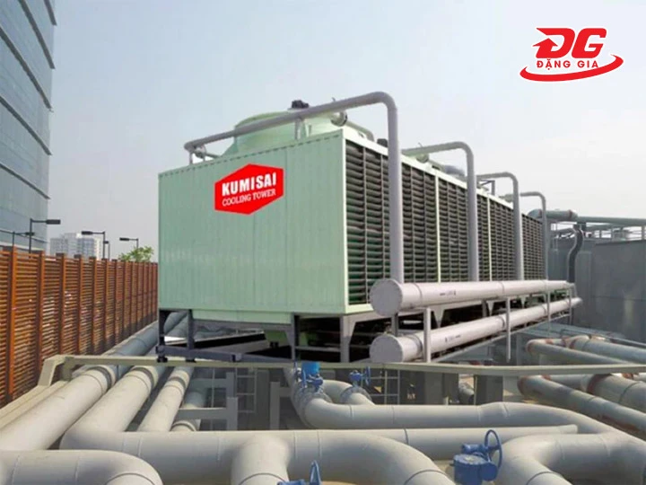 Tháp giải nhiệt Kumisai KMS 300RT 4cell 2 tổ chính hãng