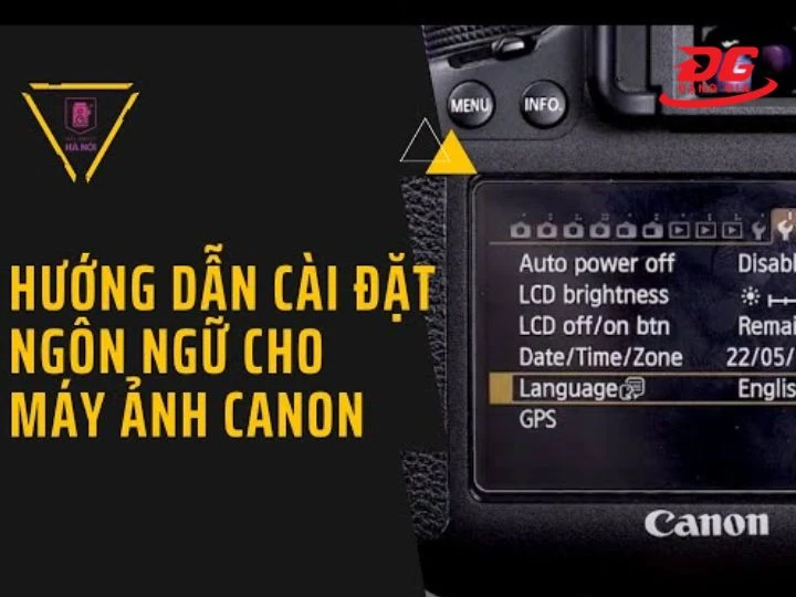 Cài đặt ngôn ngữ cho máy ảnh