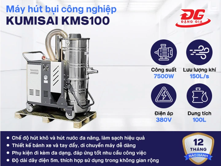 Mua Máy hút bụi công nghiệp Kumisai KMS 100B tại Đặng Gia