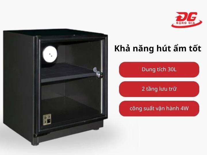 Tủ chống ẩm Eureka 30L HD-40G chống ẩm tốt