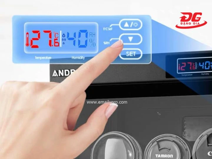 Tủ chống ẩm Andbon AD-120S kiểm soát độ ẩm cao