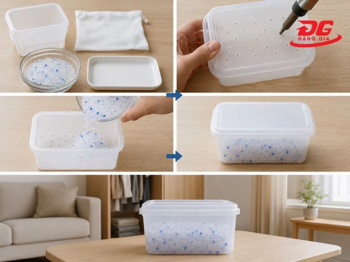 cách chế máy hút ẩm bằng Alumina hoặc Silicagel đơn giản