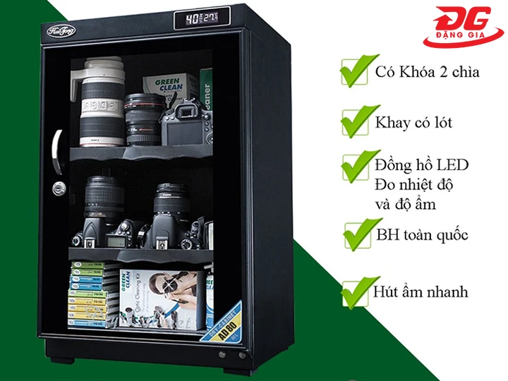 Tủ chống ẩm Huitong AD080 tốc độ hồi ẩm nhanh