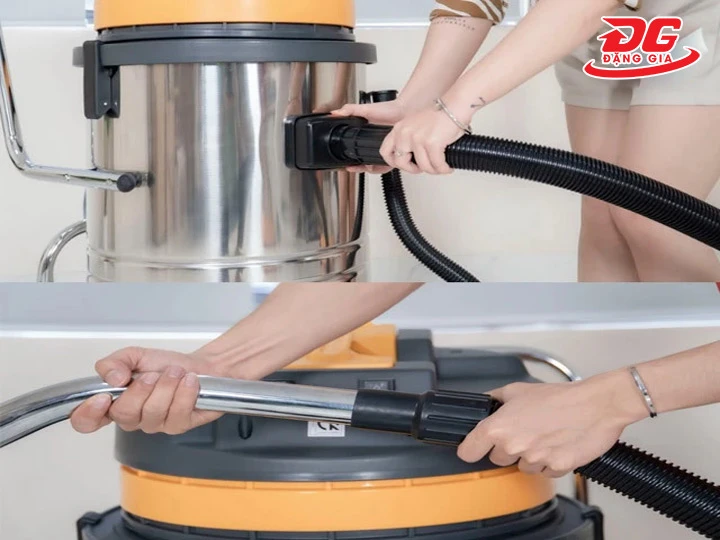 Kết nối ống hút máy hút bụi công nghiệp