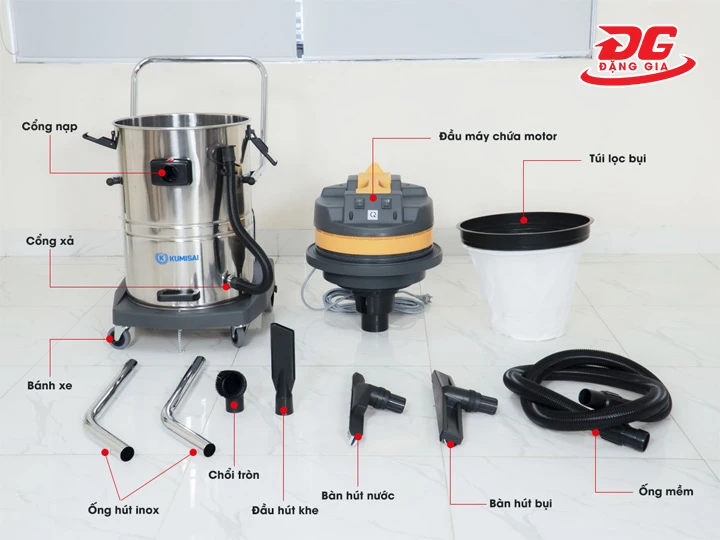 Chọn đầu hút máy hút bụi công nghiệp