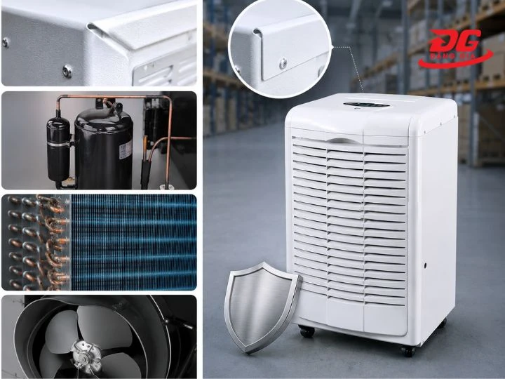Máy hút ẩm không khí fujie hm 908d với chất liệu kim loại chất lượng cao