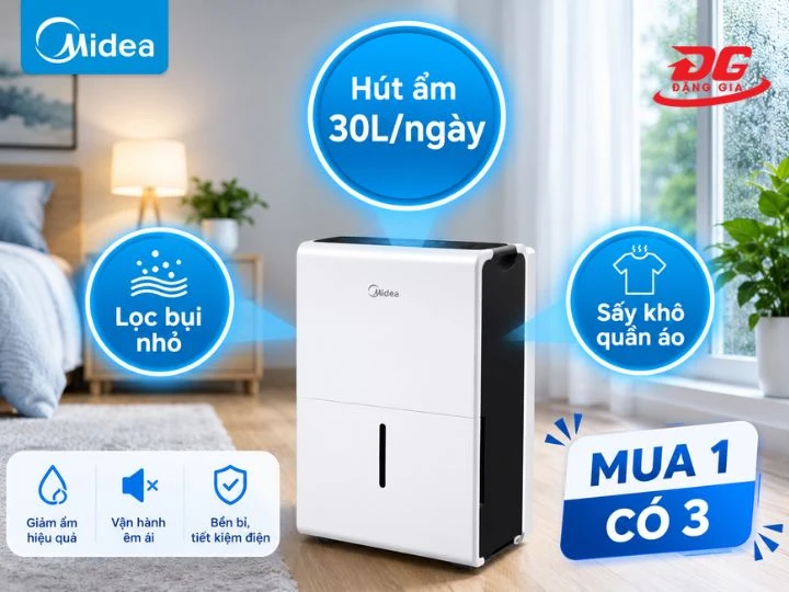 TOP 5 máy hút ẩm Midea phù hợp với khí hậu Việt