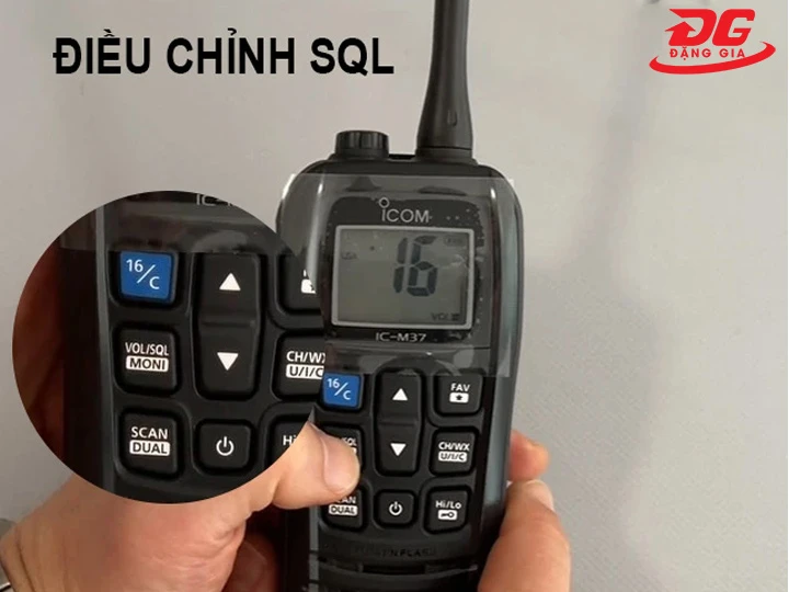Chỉnh SQL bộ đàm Icom 