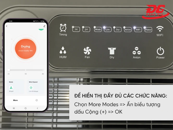 cho phép điều khiển từ xa bằng điện thoại với đủ chức năng