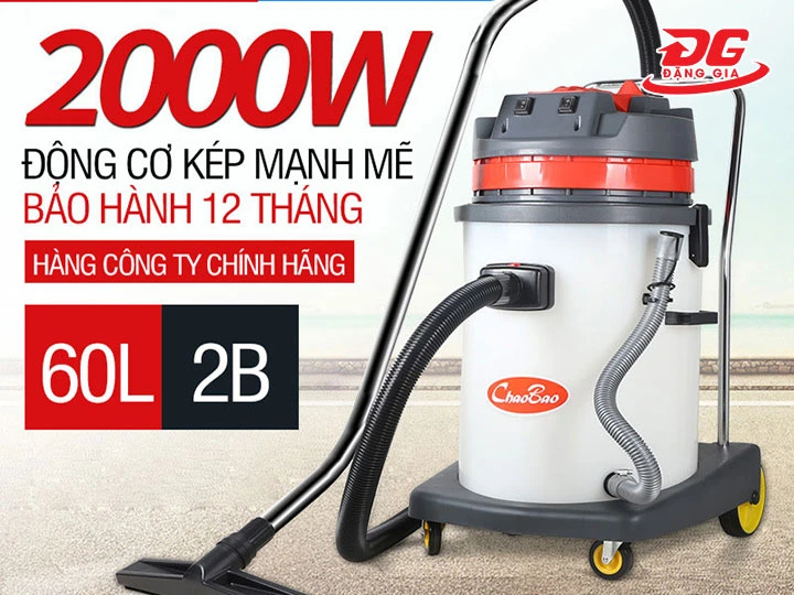 Sức chứa máy hút bụi công nghiệp 60L
