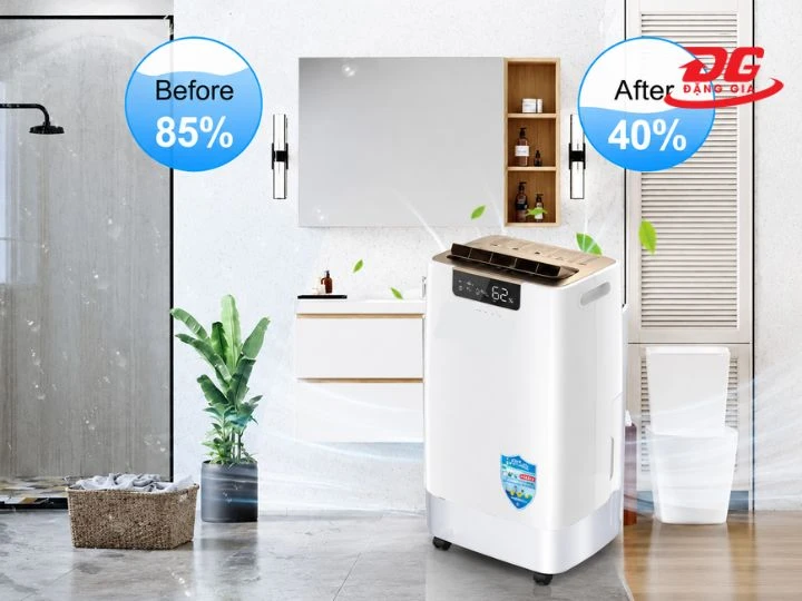 hiệu suất hút ẩm cao với công suất 20L/ngày 