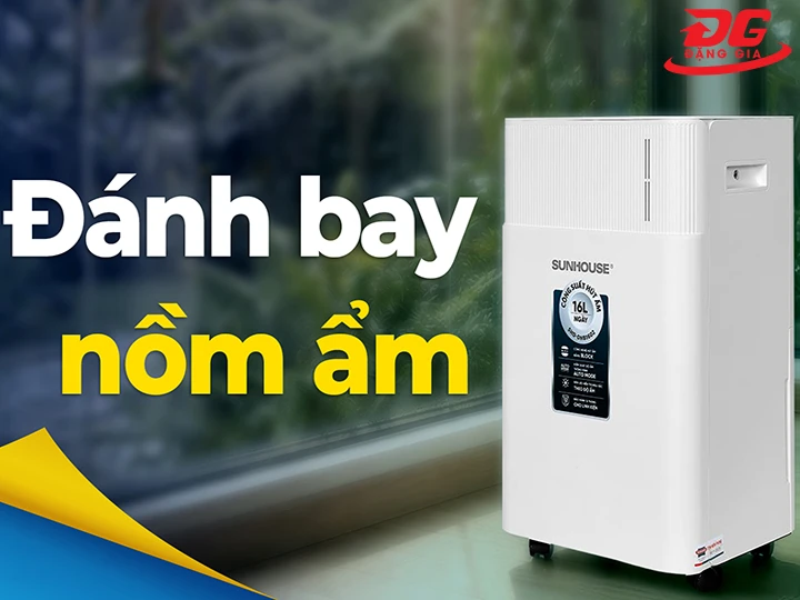 Máy hút ẩm Sunhouse: Hút ẩm nhanh, giá tốt, đáng mua