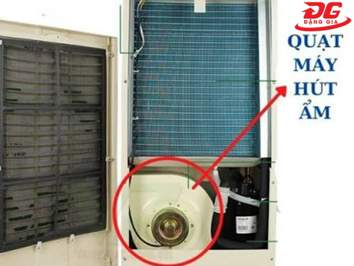 quạt gió máy hút ẩm