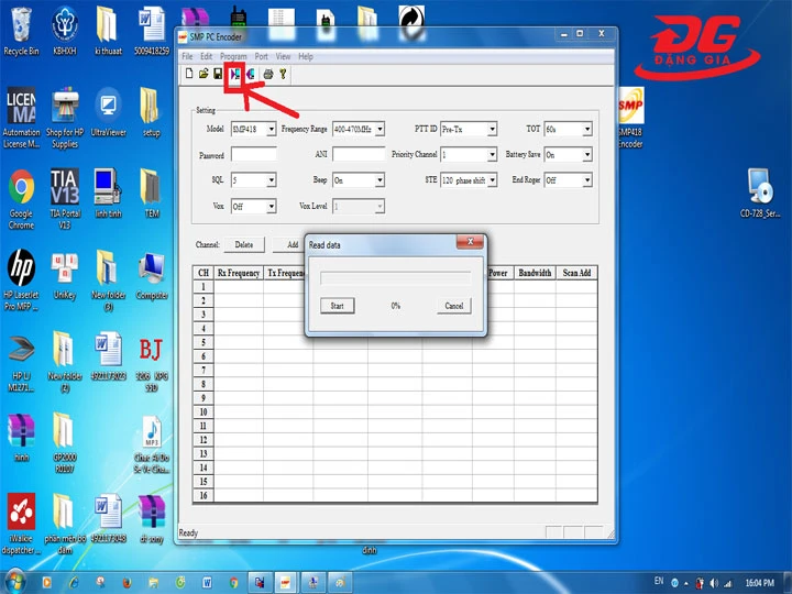Kết nối bộ đàm với máy tính bằng cáp USB và cài đặt Driver 