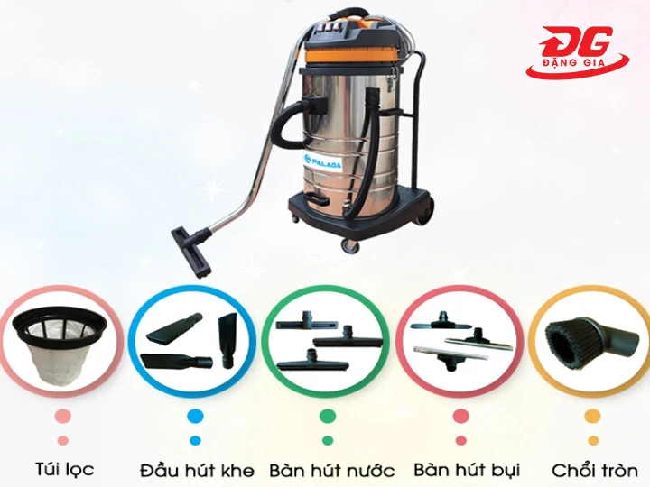 Sử dụng Máy Hút Bụi Công Suất Lớn Palada PD80