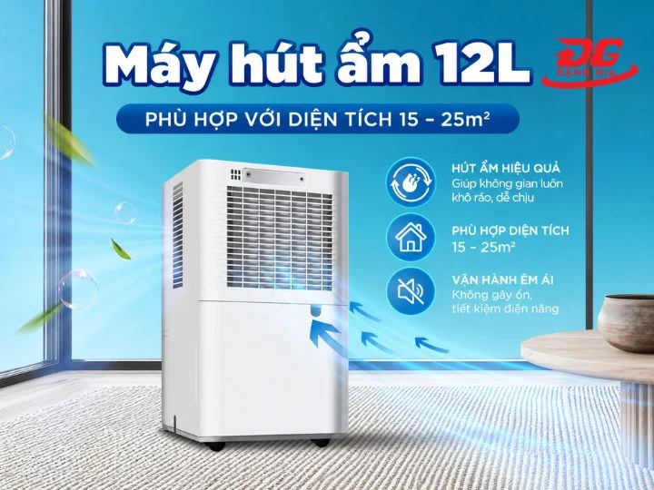 Top 8 máy hút ẩm 12L chính hãng, giá từ 2 - 5 triệu đồng