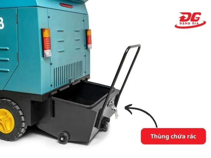Kumisai KMS 180 sẽ hữu thùng chứa rác lớn