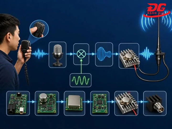 Giải mã cấu tạo chung của bộ đàm trạm