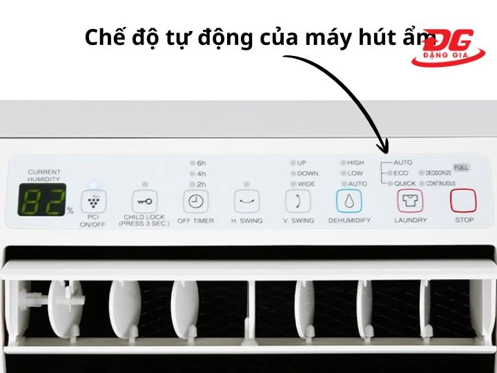 chế độ tự động của máy khử ẩm