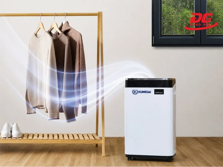 Máy hút ẩm Kumisai KMS 25A giúp quần áo khô nhanh