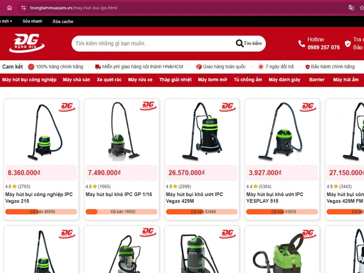 Mua Máy hút bụi công nghiệp khô IPC GP 1/16 ở đâu?