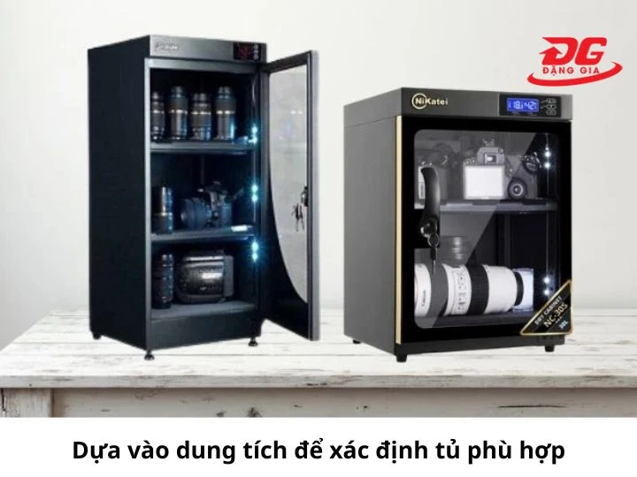 mua tủ chống ẩm dựa vào dung tích và mục đích sử dụng
