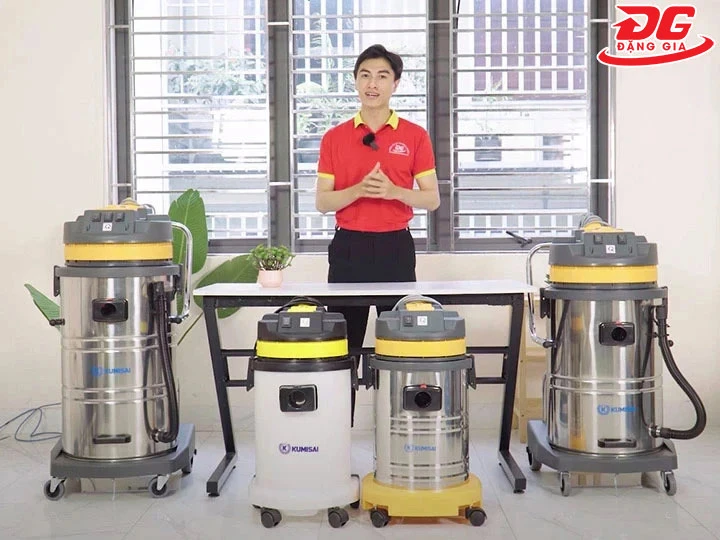 Lực hút chân không 250mbar giúp máy thu gom gọn gàng cả rác thô và chất lỏng