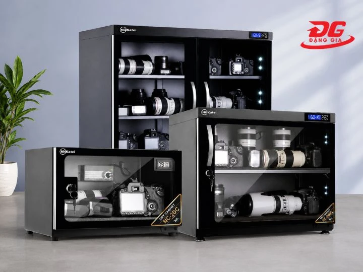 tủ chống ẩm máy ảnh với đa dang dung tích