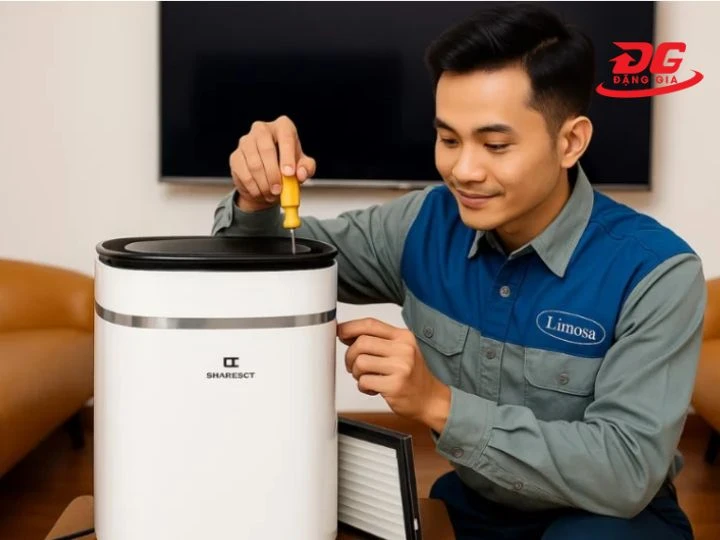 đặt máy trên nền mặt phẳng cứng