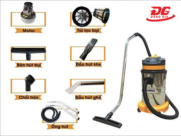 Cách lắp máy hút bụi công nghiệp chi tiết
