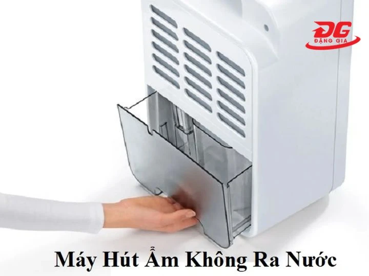 máy hoạt động nhưng bình chứa nước luôn khô
