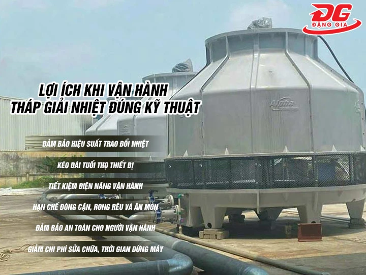 Lợi ích khi vận hành tháp giải nhiệt đúng cách